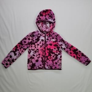 The North Face Kids Floral Fleece Jacket - Pink and Purple